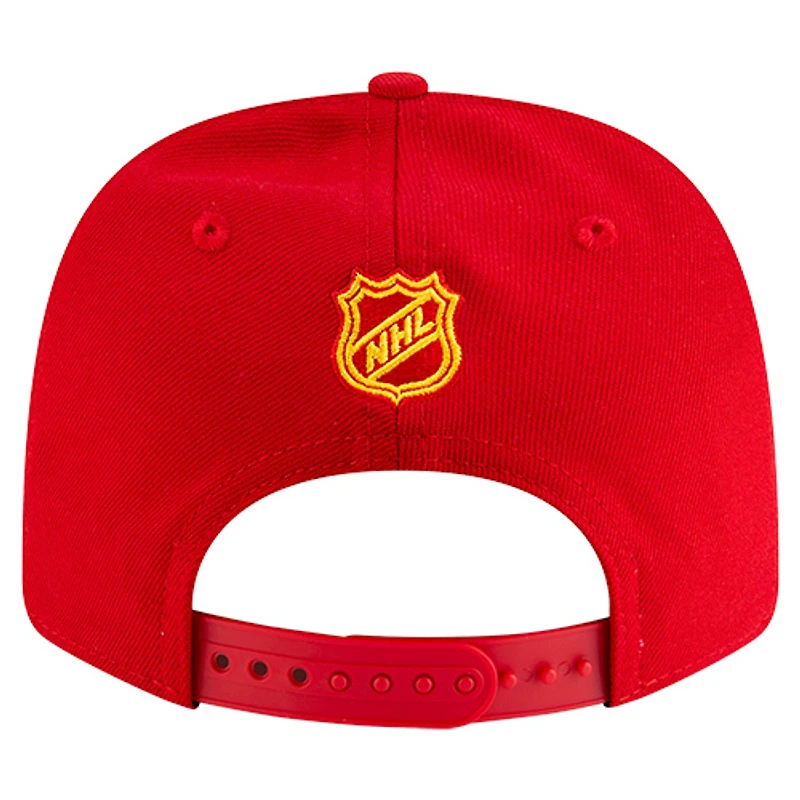 Men's New Era Red Calgary Flames Team Collection Basic 9SEVENTY Adjustable Hat