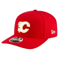 Men's New Era  Red Calgary Flames Team Collection Basic 9SEVENTY Adjustable Hat
