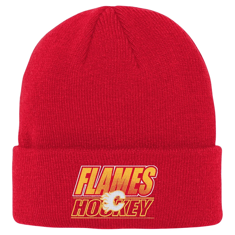 Men's Outerstuff Red Calgary Flames Cuffed Knit Hat