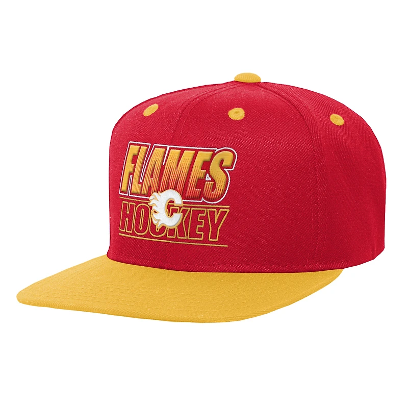 Casquette Snapback rouge Outerstuff pour homme des Flames de Calgary