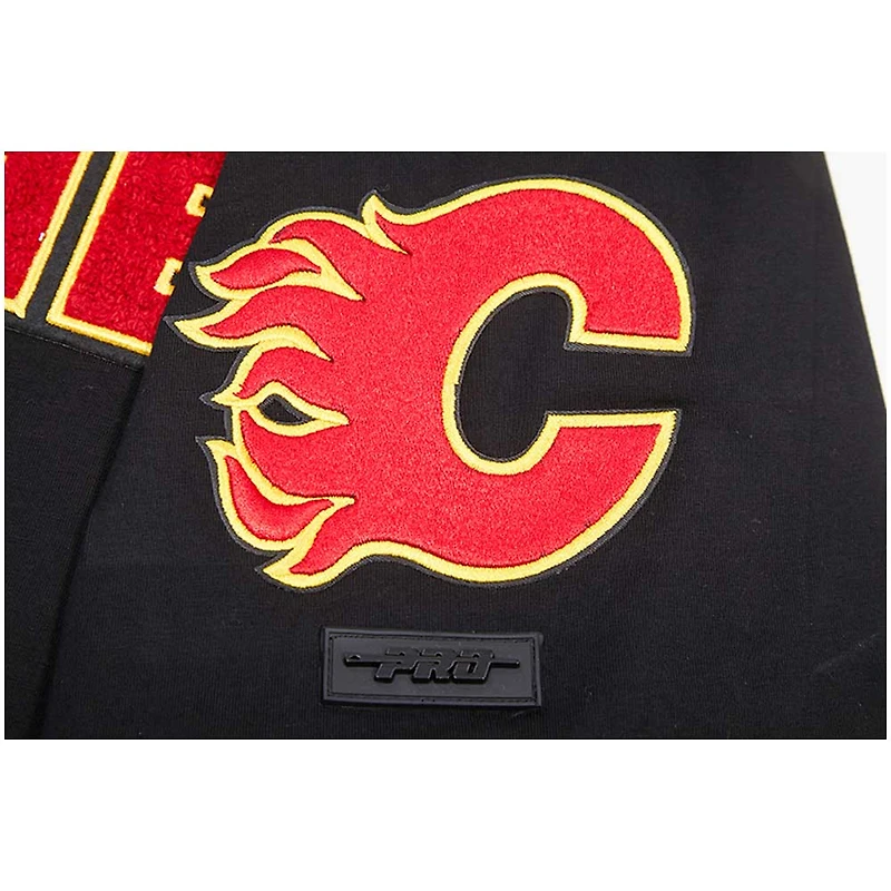 Men's Pro Standard Black Calgary Flames Classic Chenille T-Shirt