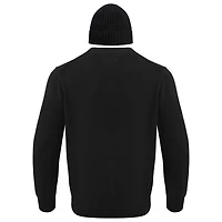 Men's Pro Standard Black Calgary Flames Pullover Sweater & Cuffed Knit Hat Box Gift Set