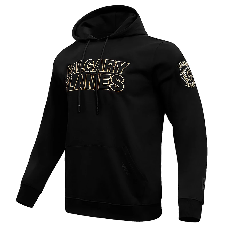 Chandail à capuchon noir et doré Pro Standard des Flames de Calgary pour hommes