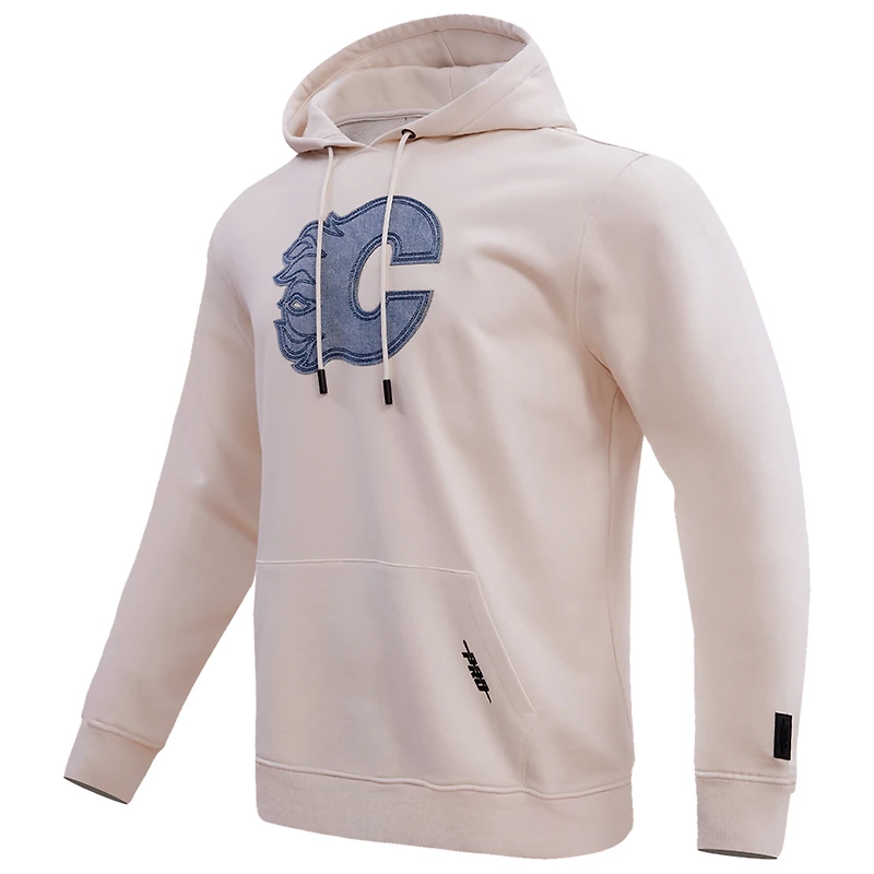 Chandail à capuchon Pro Standard Calgary Flames Varsity Blues crème pour homme