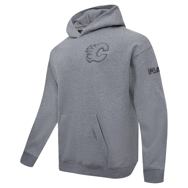 Chandail à capuchon neutre des Flames de Calgary Pro Standard pour hommes, gris chiné