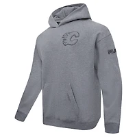 Chandail à capuchon neutre des Flames de Calgary Pro Standard pour hommes, gris chiné