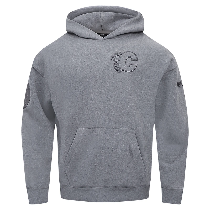 Chandail à capuchon neutre des Flames de Calgary Pro Standard pour hommes, gris chiné