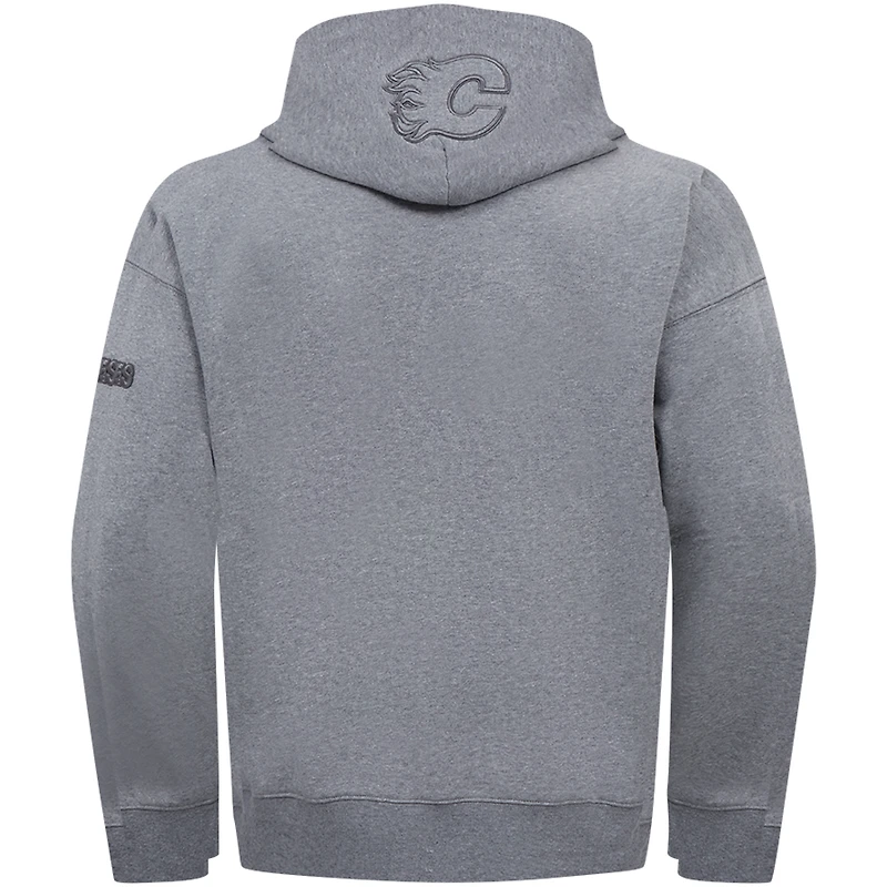 Chandail à capuchon neutre des Flames de Calgary Pro Standard pour hommes, gris chiné