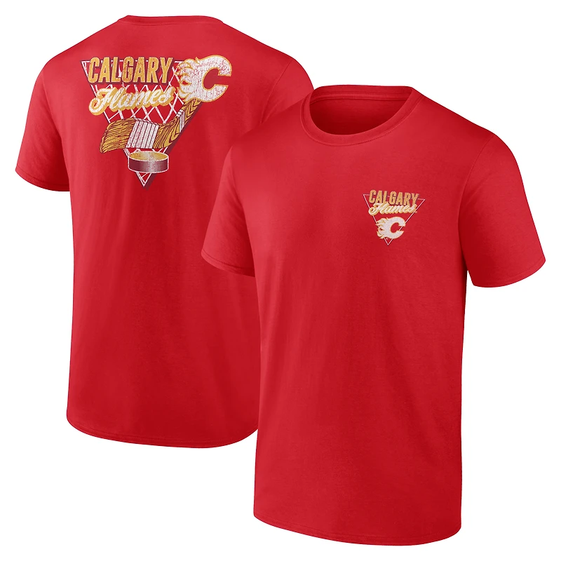 T-shirt rouge pour homme des Flames de Calgary, « Net Slap »