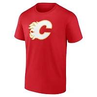 Men's  Red Calgary Flames Primary Logo T-Shirt
