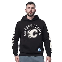 Men's Starter  Black Calgary Flames Handoff Hoodie