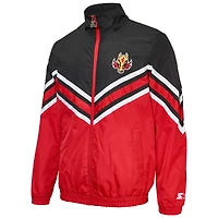 Men's Starter Red Calgary Flames Power Hitter Full-Zip Jacket