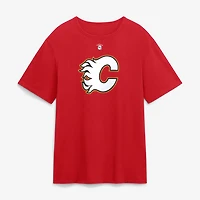 Men's Theoren Fleury Red Calgary Flames Name & Number T-Shirt