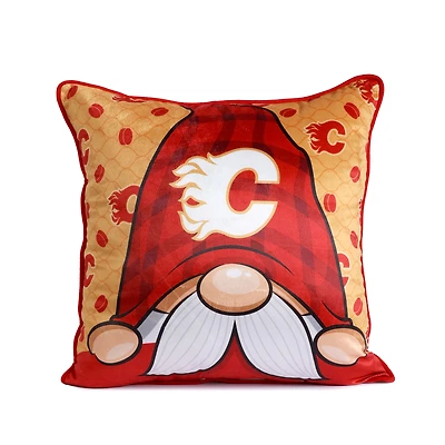 Coussin nain orange des Flames de Calgary 18 po x 18 po