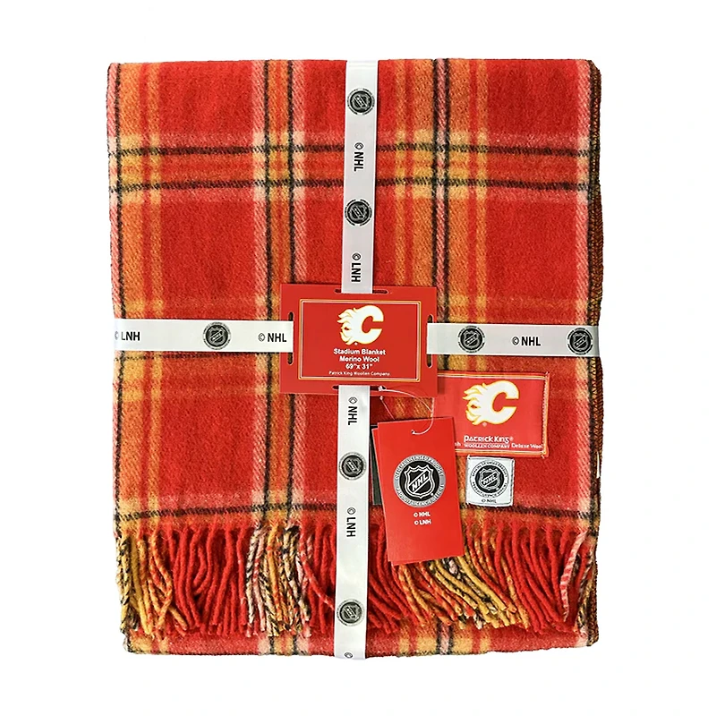 Patrick King Woollen Company Calgary Flames 31" x 69" Merino Wool Stadium Blanket/Wrap