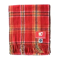 Couverture/écharpe de stade en laine mérinos Patrick King Woollen Company Calgary Flames, 79 x 175 cm.