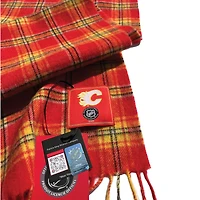 Patrick King Woollen Company Calgary Flames Tartan Wool Scarf