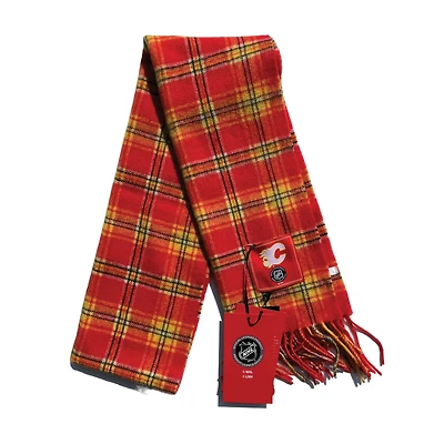 Écharpe en laine à carreaux tartan des Flames de Calgary de Patrick King Woollen Company