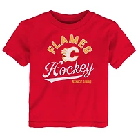 Tout-petit Red Calgary Flames Take the Lead - T-shirt