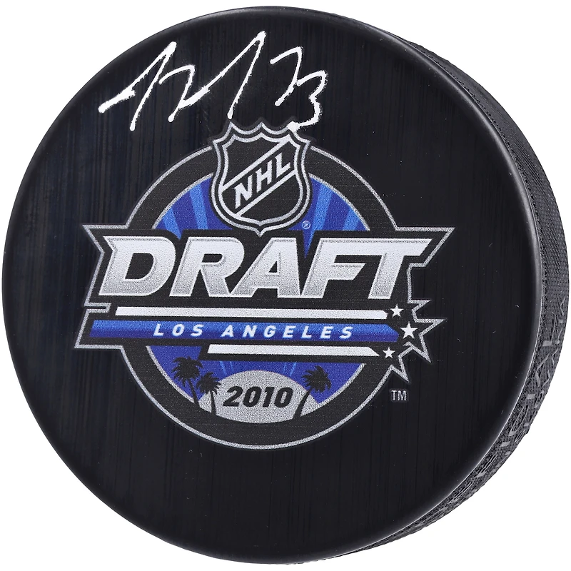Rondelle de hockey autographiée par Tyler Toffoli des Flames de Calgary lors du repêchage de la LNH 2010