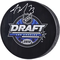 Rondelle de hockey autographiée par Tyler Toffoli des Flames de Calgary lors du repêchage de la LNH 2010