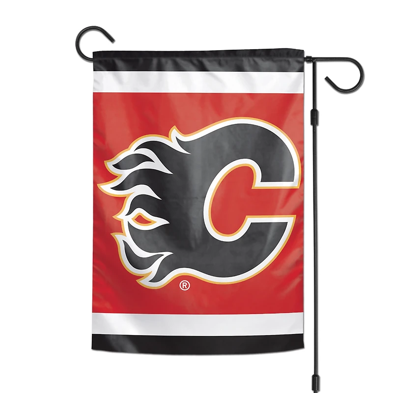 Drapeau de jardin double face WinCraft Calgary Flames 12 po x 18 po