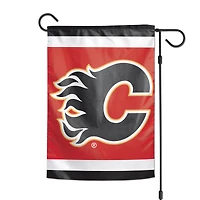 Drapeau de jardin double face WinCraft Calgary Flames 12 po x 18 po