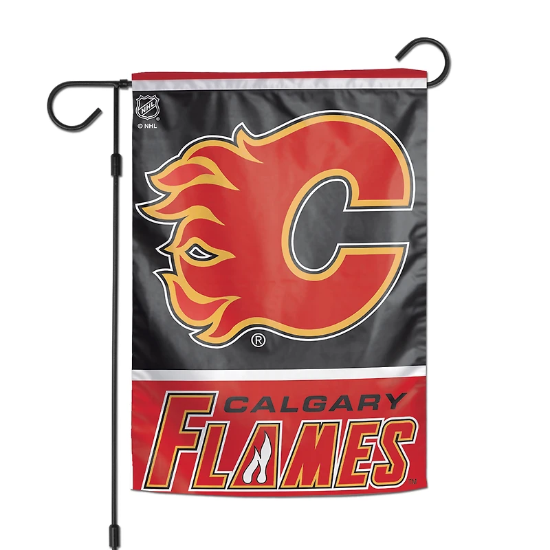 Drapeau de jardin double face WinCraft Calgary Flames 12 po x 18 po