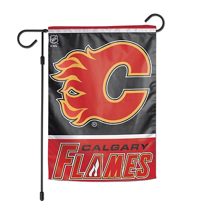 Drapeau de jardin double face WinCraft Calgary Flames 12 po x 18 po
