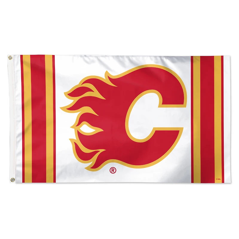 WinCraft Calgary Flames 3' x 5' Vertical Stripe Deluxe Single-Sided Flag
