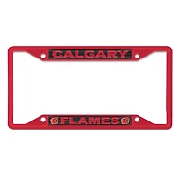 Cadre de plaque d'immatriculation WinCraft Calgary Flames couleur chrome