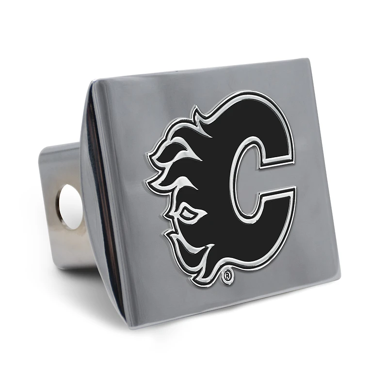 WinCraft Calgary Flames Premium Metal Chrome Universal Hitch Cover