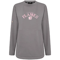 Sweat-shirt à col roulé Beaudry gris Calgary Flames pour femme Levelwear la fête des mères