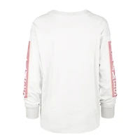 T-shirt à manches longues pour femme '47 Cream Calgary Flames Statement