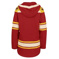 Women's '47  Red Calgary Flames Superior Lacer Pullover Hoodie