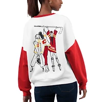 Women's Calgary Flames G-III 4Her by Carl Banks White A-Game Pullover Sweatshirt