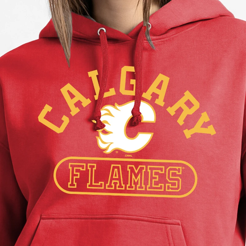 Women's Champion  Red Calgary Flames Arched Pill Box Hoodie