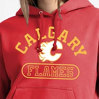 Women's Champion  Red Calgary Flames Arched Pill Box Hoodie