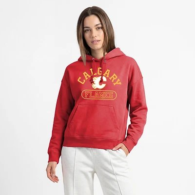 Women's Champion  Red Calgary Flames Arched Pill Box Hoodie