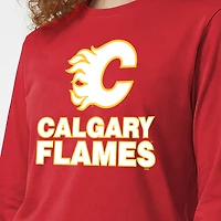 Women's Champion  Red Calgary Flames Wordmark Lockup Long Sleeve T-Shirt