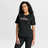 T-shirt Fanatics noir authentique pour femme des Flames de Calgary