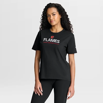 Women's Fanatics Black Calgary Flames Authentic Pro Primary T-Shirt