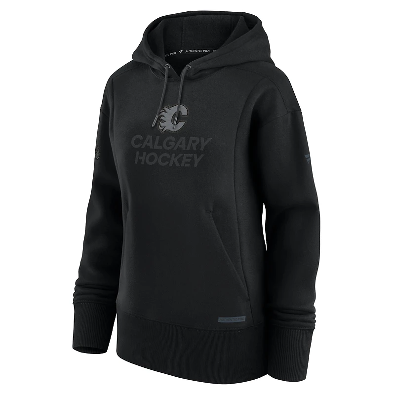 Women's Fanatics  Black Calgary Flames Authentic Pro Rink Fleece Full-Zip Jacket