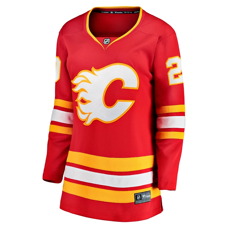 Maillot de joueur échappé à domicile des Fanatics Blake Coleman Flames Calgary, rouge, pour femmes