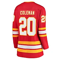 Maillot de joueur échappé à domicile des Fanatics Blake Coleman Flames Calgary, rouge, pour femmes