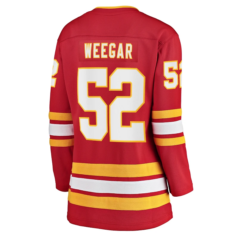 Women's Fanatics MacKenzie Weegar Red Calgary Flames Home Breakaway Player - Jersey