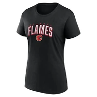 Ensemble de deux t-shirts Fanatics pour femmes, rouge/noir, fan des Flames Calgary