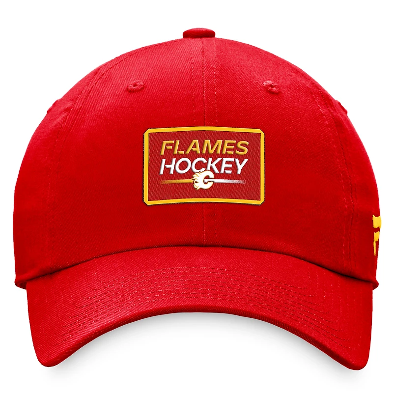 Casquette réglable authentique Pro fanatiques des Flames de Calgary pour femmes, rouge
