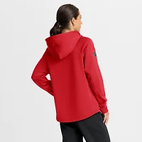 Sweat à capuche zippé entièrement rouge authentique Pro Rink Fanatics pour femme des Flames de Calgary