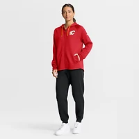 Women's Fanatics Red Calgary Flames Authentic Pro Rink Raglan Full-Zip Hoodie